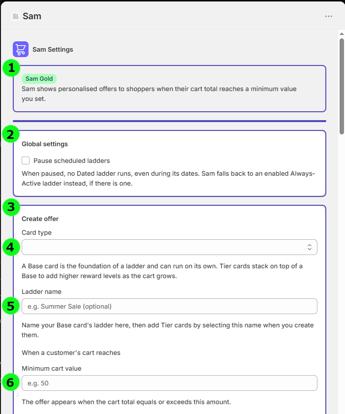 Offer creator, part 1 (numbered)