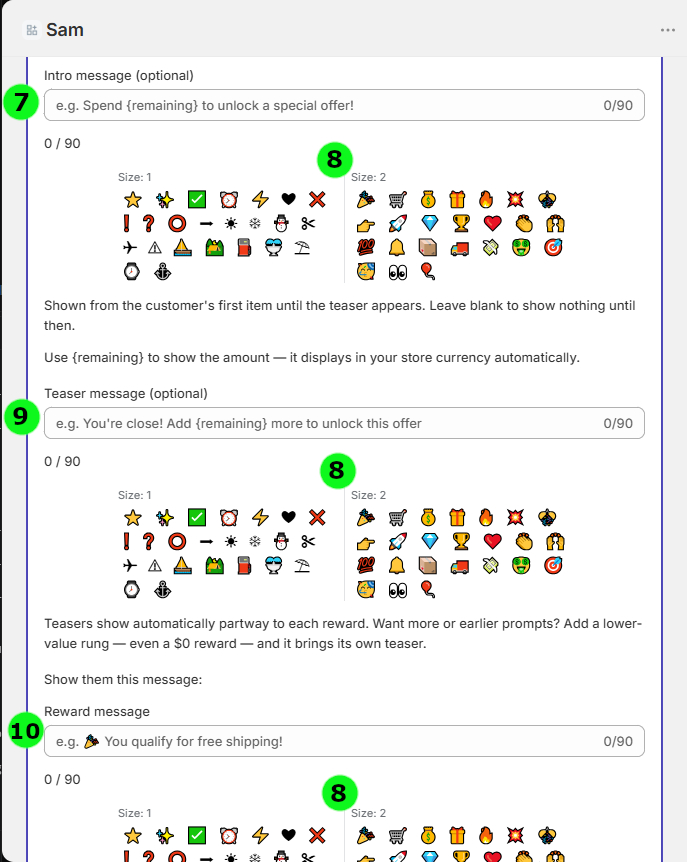 Offer creator, part 2 (numbered)